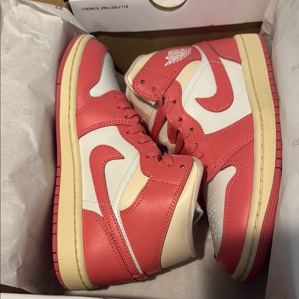 Nike Red and Cream High-Tops